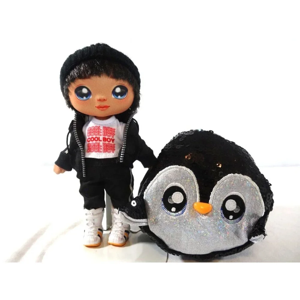 2020 Na Na Na Surprise Andre Avalanche Boy‎ Doll & Sparkly Sequined Purse